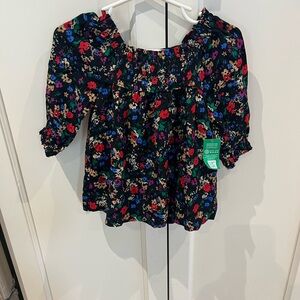 Nwt GAP Kids Floral dress  - Black Multicolor 3-6m